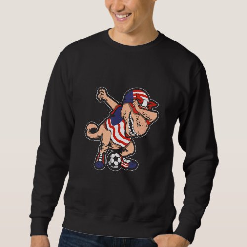 American Dabbing Soccer TRex Dino   US Dab Soccer  Sweatshirt