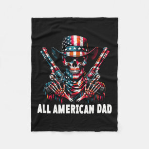 American Dad Cowboy  Fleece Blanket