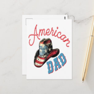 American Dad Cowboy  Postcard