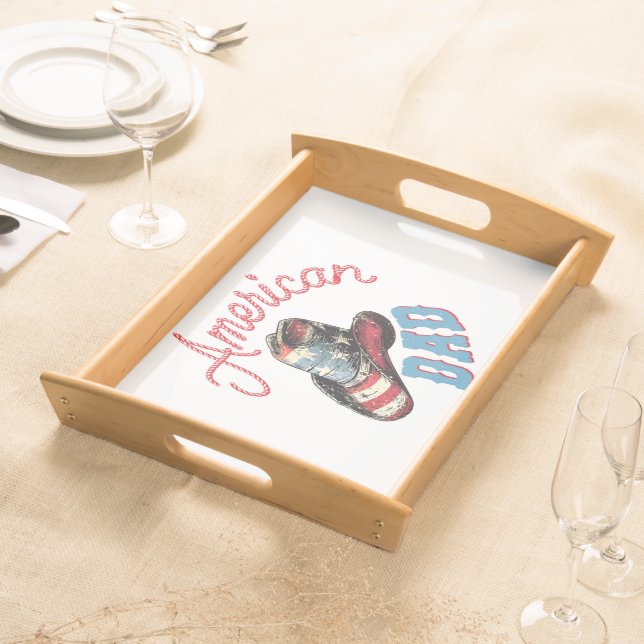 American Dad Cowboy  Serving Tray (Front)
