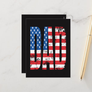 american dad flag holiday postcard