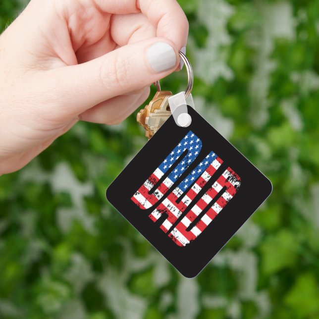american dad flag keychain (Hand)