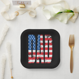 american dad flag paper plates