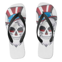 american dark skull unisex flips flip flops