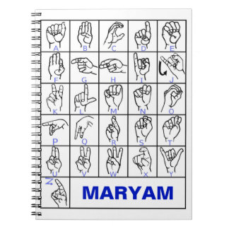American Deaf Sign Language, ASL Alphabet Notebook