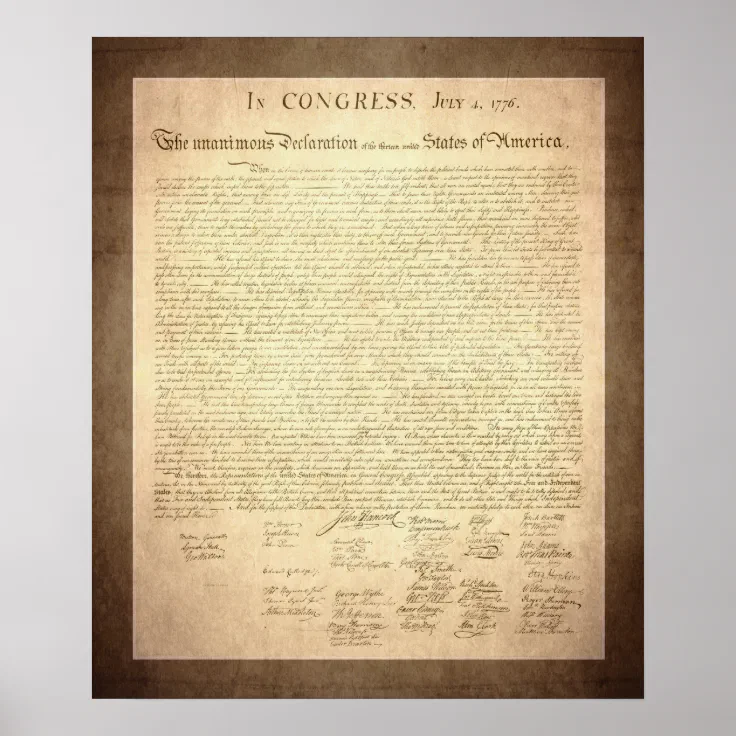 American Declaration of Independence Poster | Zazzle