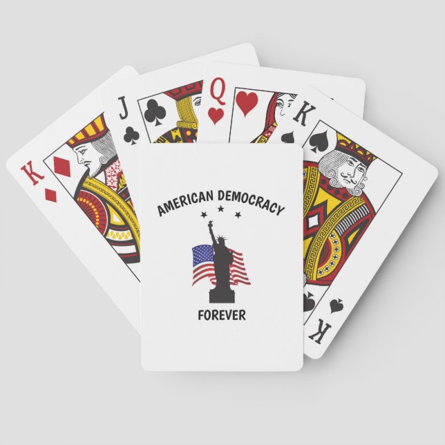 American Democracy Forever with Flag Poker Cards (Back)