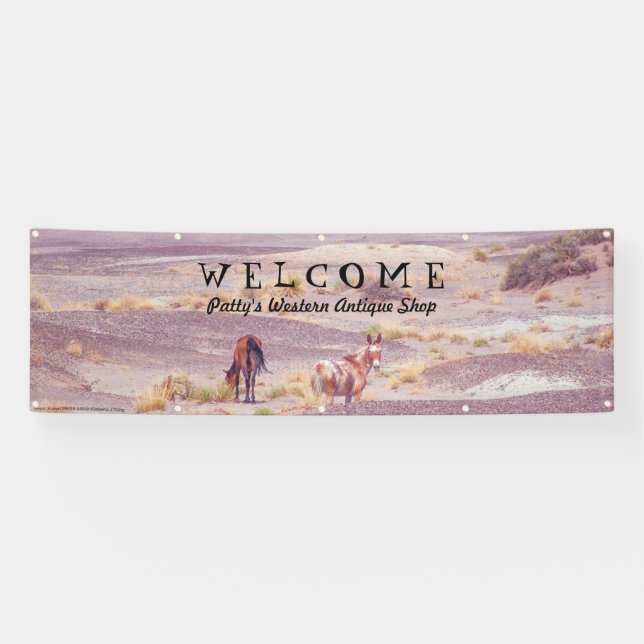 American Desert Horses P8670 Banner (Horizontal)