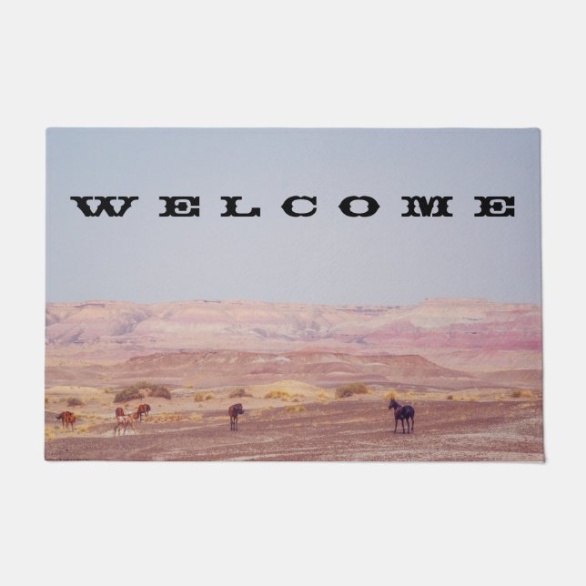 American Desert Horses P8670 Doormat (Front)
