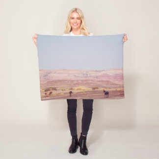 American Desert Horses P8670 Fleece Blanket