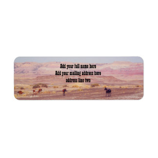 American Desert Horses P8670 Label