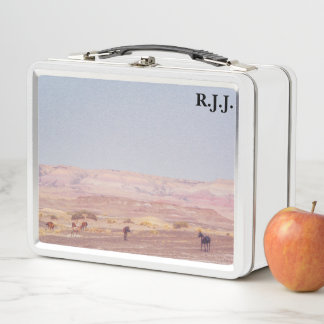 American Desert Horses P8670 Metal Lunch Box