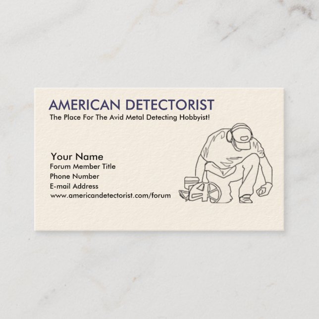 American Detectorist Business Card (Front)