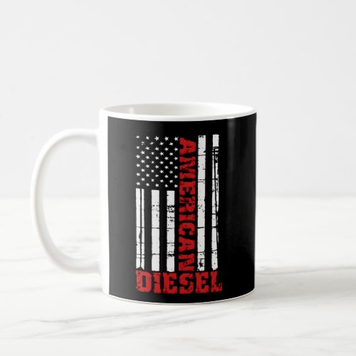 American Diesel Flag Truck Turbo Brothers Coffee Mug