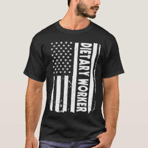 American Dietary Worker USA Flag T-Shirt