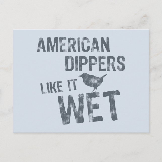 American Dippers Like It Wet Postcard (Front)