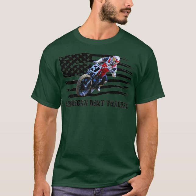 American Dirt Tracker Flat Track Racer Dirt Men T-Shirt (Front)