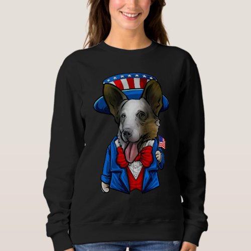 American Dog Cardigan Welsh Corgi 4th Of July Sweatshirt