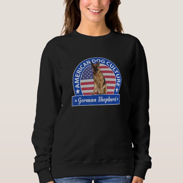 AMERICAN DOG CULTURE DOGS GERMAN SHEPHERD ALSATIAN SWEATSHIRT (Front)
