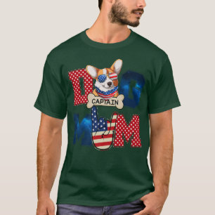 American Dog Mom4th Of July Corgi Mom Dog Lover-35 T-Shirt