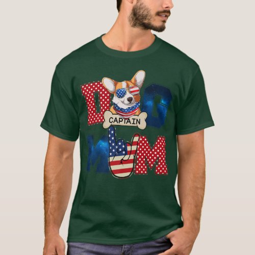 American Dog Mom4th Of July Corgi Mom Dog Lover_35 T_Shirt