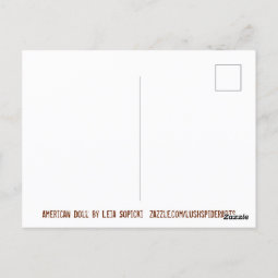 American Doll Woman Portrait Original Art Drawing Postcard | Zazzle