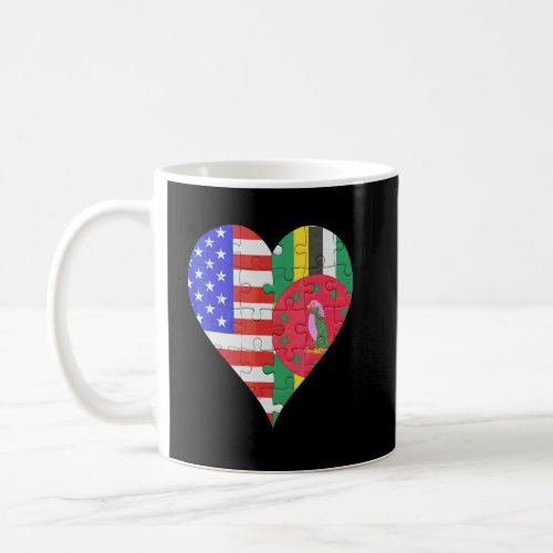 American Dominican Flag Heart 1  Coffee Mug