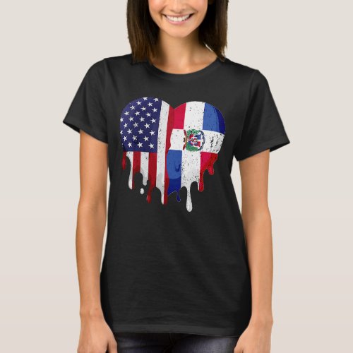 American Dominican Republic Hispanic Heritage Mont T_Shirt