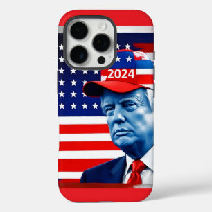 American Donald Trump 2024 Flag iPhone 16 Pro Case