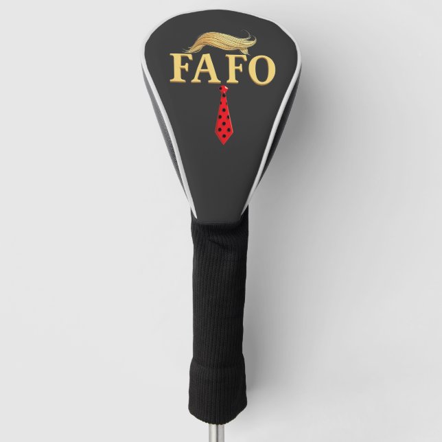 American Donald Trump FAFO USA Flag Patriotic Golf Head Cover (Front)
