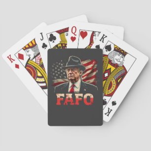 American Donald Trump FAFO USA Flag Patriotic Poker Cards