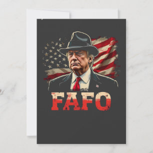 American Donald Trump FAFO USA Flag Patriotic Thank You Card