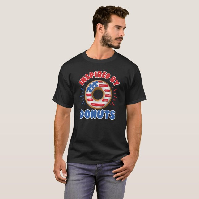 American Donut Lover - Independence Day Special T-Shirt (Front Full)
