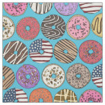 american donuts blue fabric