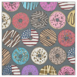 american donuts gray fabric