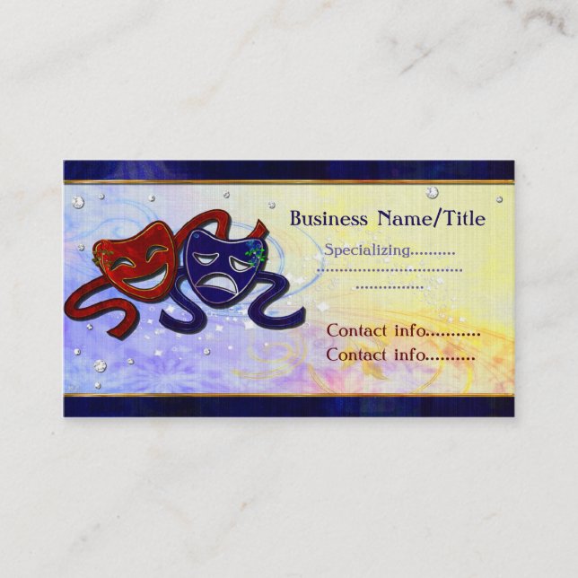 American Drama Comedy & Tragedy Business Card (Front)