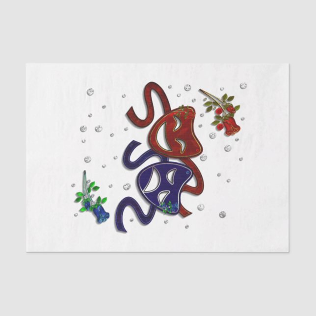 American Drama Comedy & Tragedy Tissue Paper (Front)