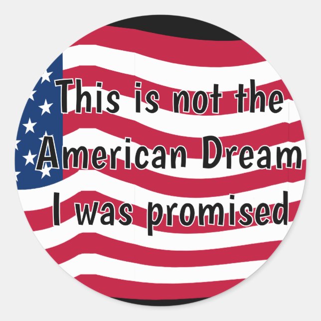 American Dream Classic Round Sticker (Front)