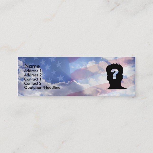 American Dream Mini Business Card (Front)