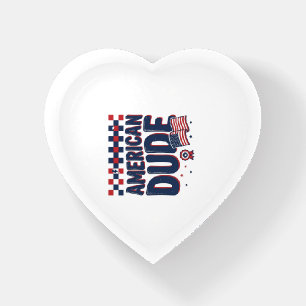American Dude Patriotic Vintage Shirt Design_1 Paperweight