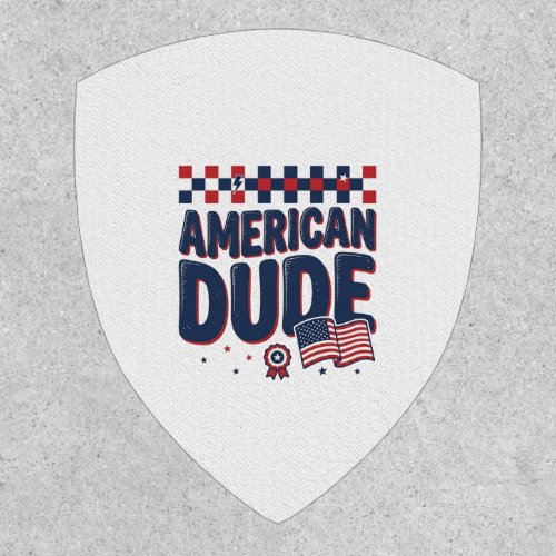 American Dude Patriotic Vintage Shirt Design_1 Patch
