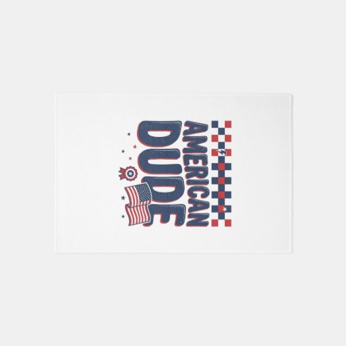 American Dude Patriotic Vintage Shirt Design_1 Rug