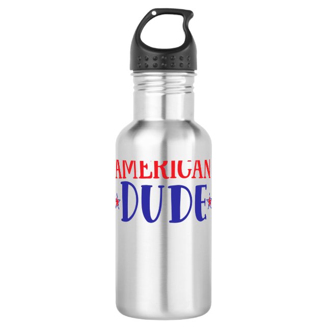 American Dude Stainless Steel Water Bottle (Front)