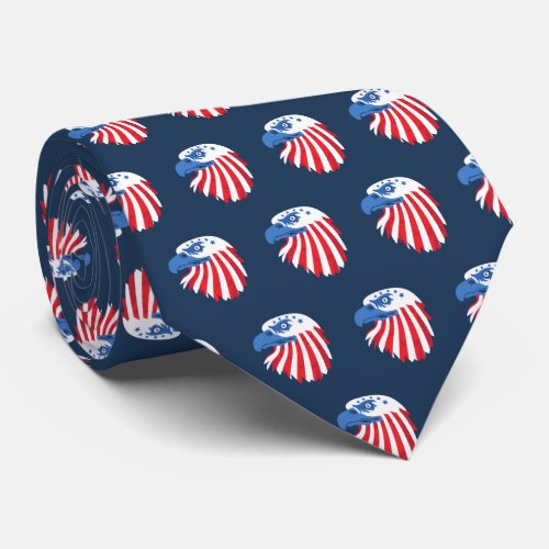 American Eagle 4th of July  Independence Day Neck Tie