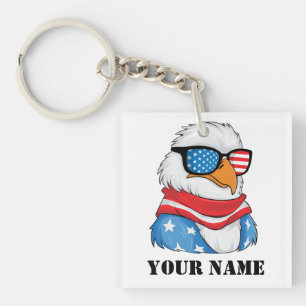 American Eagle 4th of July Keychain