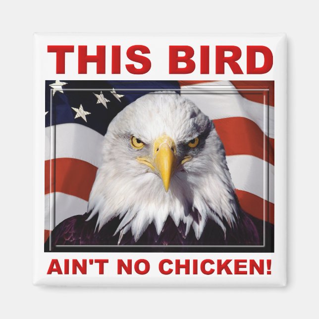 American Eagle Ain't No Chicken Fridge Magnet (Front)