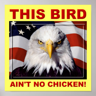 American Eagle Ain't No Chicken Poster Sign