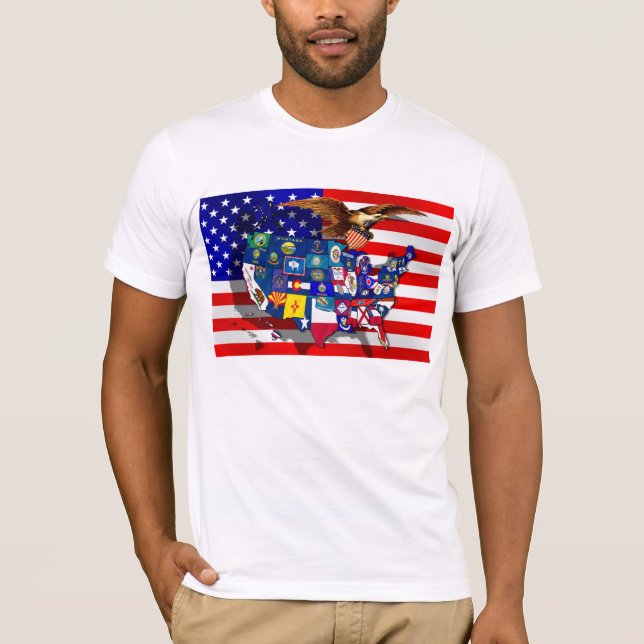 American Eagle American Flag Bald Eagle T-Shirt (Front)