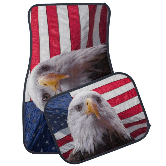 American eagle and Flag Car Floor Mat (Set)