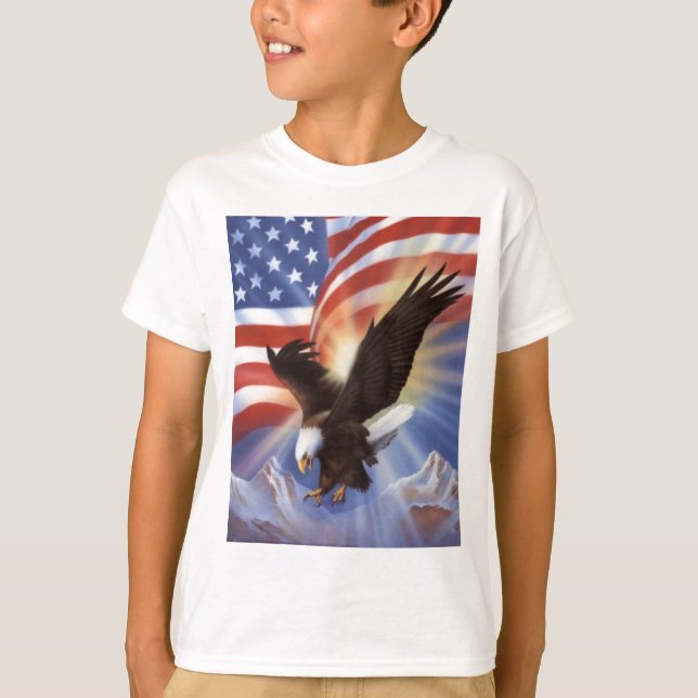 american-eagle-and-flag-ii T-Shirt (Front)